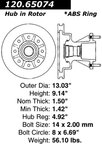 Centric 120.65074 Disc Brake Rotor - Front - view 7
