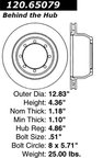 Centric 120.65079 Disc Brake Rotor - Rear - view 7