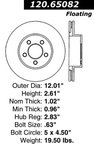 Centric 120.65082 Disc Brake Rotor - Front - view 7