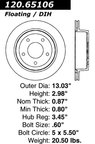 Centric 120.65106 Disc Brake Rotor - Rear - view 7