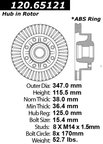 Centric 120.65121 Disc Brake Rotor - Front - view 7