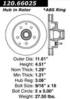 Centric 120.66025 Disc Brake Rotor - Front - view 7