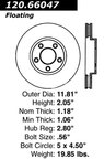 Centric 120.66047 Disc Brake Rotor - Front - view 7