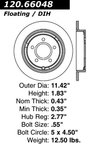 Centric 120.66048 Disc Brake Rotor - Rear - view 7