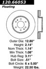 Centric 120.66053 Disc Brake Rotor - Front - view 7
