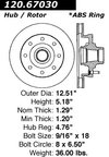 Centric 120.67030 Disc Brake Rotor - Front - view 7