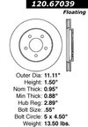 Centric 120.67039 Disc Brake Rotor - Front - view 7