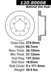 Centric 120.80008 Disc Brake Rotor - Front or Rear - view 7
