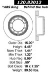 Centric 120.83013 Disc Brake Rotor - Front or Rear - view 7