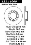 Centric 121.11000 Disc Brake Rotor - Front or Rear - view 7