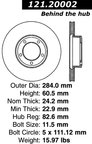 Centric 121.20002 Disc Brake Rotor - Front - view 7