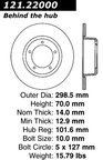 Centric 121.22000 Disc Brake Rotor - Front - view 6