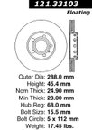 Centric 121.33103 Disc Brake Rotor - Front - view 7