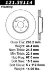 Centric 121.35114 Disc Brake Rotor - Front - view 7