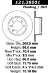 Centric 121.38001 Disc Brake Rotor - Front or Rear - view 7