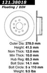 Centric 121.38018 Disc Brake Rotor - Rear - view 7