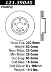 Centric 121.39040 Disc Brake Rotor - Front - view 6