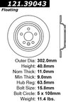 Centric 121.39043 Disc Brake Rotor - Rear - view 7