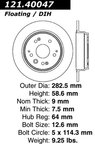 Centric 121.40047 Disc Brake Rotor - Rear - view 6