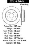 Centric 121.42044 Disc Brake Rotor - Rear - view 7