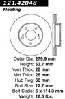 Centric 121.42048 Disc Brake Rotor - Front - view 6