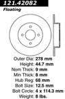 Centric 121.42082 Disc Brake Rotor - Rear - view 7