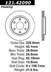 Centric 121.42090 Disc Brake Rotor - Front - view 7