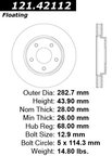 Centric 121.42112 Disc Brake Rotor - Front - view 7