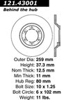 Centric 121.43001 Disc Brake Rotor - Front - view 6
