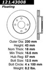 Centric 121.43008 Disc Brake Rotor - Front - view 7