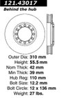 Centric 121.43017 Disc Brake Rotor - Front - view 7