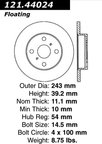 Centric 121.44024 Disc Brake Rotor - Front - view 7