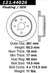 Centric 121.44026 Disc Brake Rotor - Rear - view 7