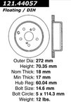 Centric 121.44057 Disc Brake Rotor - Rear - view 7