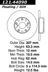 Centric 121.44090 Disc Brake Rotor - Rear - view 6