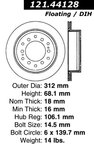 Centric 121.44128 Disc Brake Rotor - Rear - view 6