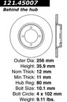 Centric 121.45007 Disc Brake Rotor - Front - view 7