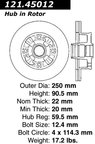 Centric 121.45012 Disc Brake Rotor - Front - view 7
