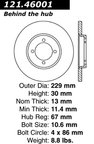 Centric 121.46001 Disc Brake Rotor - Front - view 7