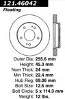 Centric 121.46042 Disc Brake Rotor - Front - view 7