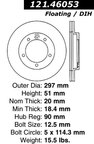 Centric 121.46053 Disc Brake Rotor - Rear - view 7