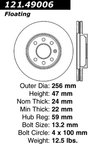 Centric 121.49006 Disc Brake Rotor - Front - view 7