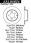 Centric 121.51021 Disc Brake Rotor - Rear - view 6