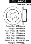 Centric 121.58002 Disc Brake Rotor - Rear - view 7
