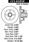 Centric 121.61016 Disc Brake Rotor - Front - view 7