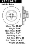 Centric 121.61018 Disc Brake Rotor - Front - view 7
