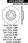 Centric 121.61069 Disc Brake Rotor - Front - view 7