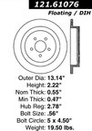 Centric 121.61076 Disc Brake Rotor - Rear - view 6