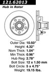 Centric 121.62013 Disc Brake Rotor - Front - view 7