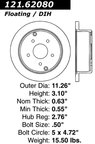 Centric 121.62080 Disc Brake Rotor - Rear - view 7